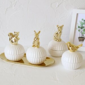 Animal figurine jewelry box