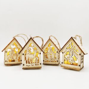 Christmas Wooden House Decorations