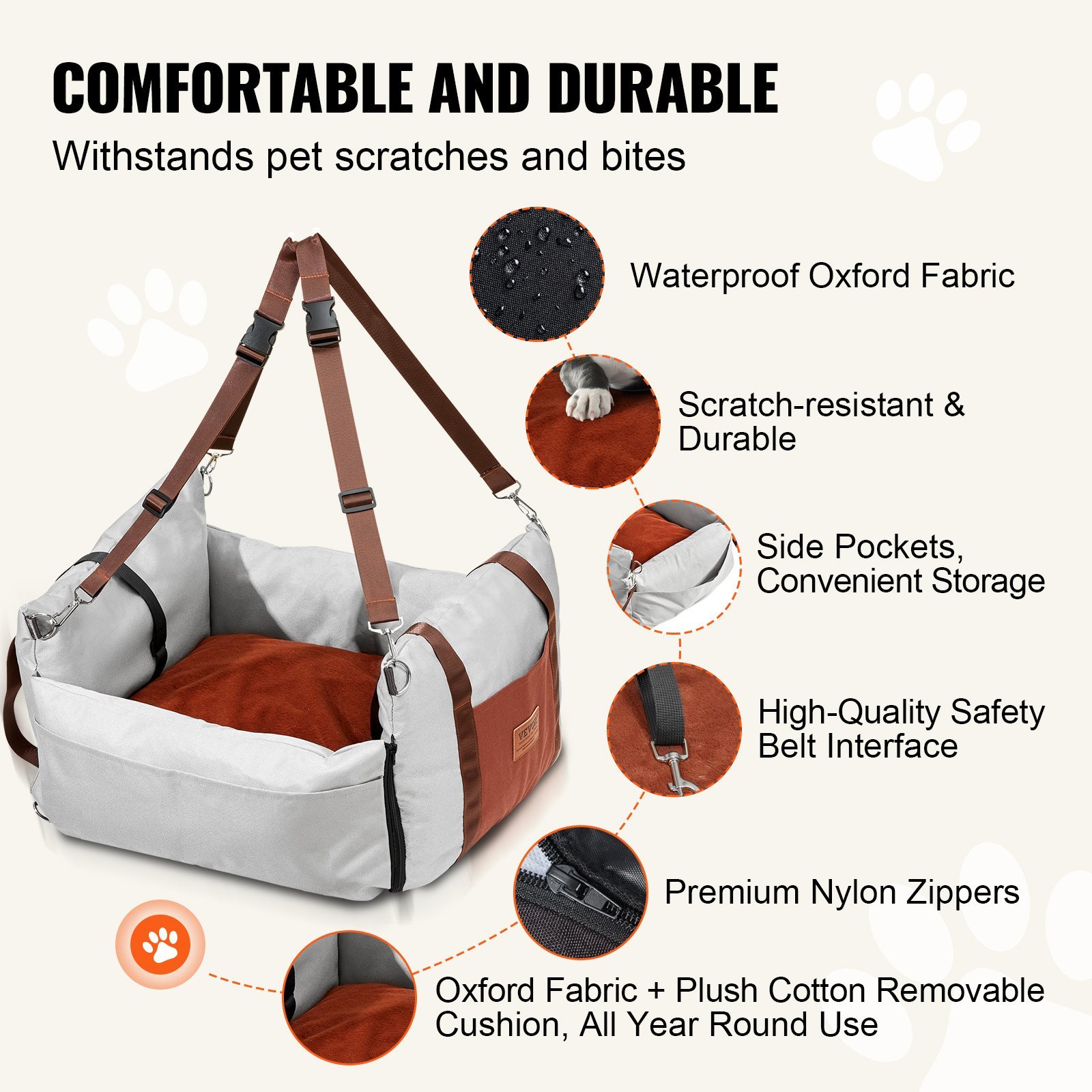 Waterproof Dog Car Seat - Image 2